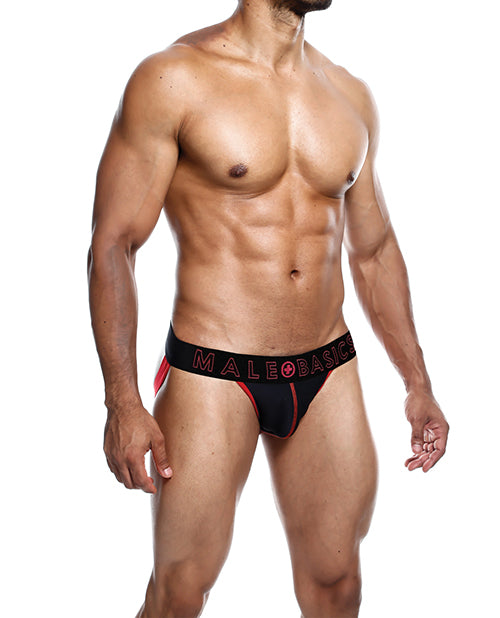 MaleBasics Male Basics Neon Jockstrap Red LG