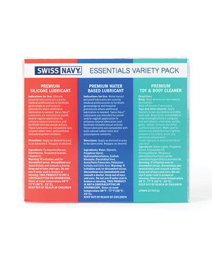 Swiss Navy Essentials Variety Pack of 3 - 1 oz - Image 3