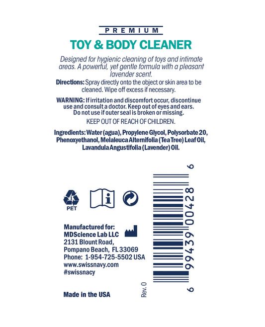 Swiss Navy Swiss Navy Toy &amp; Body Cleaner - 1 oz - Image 2