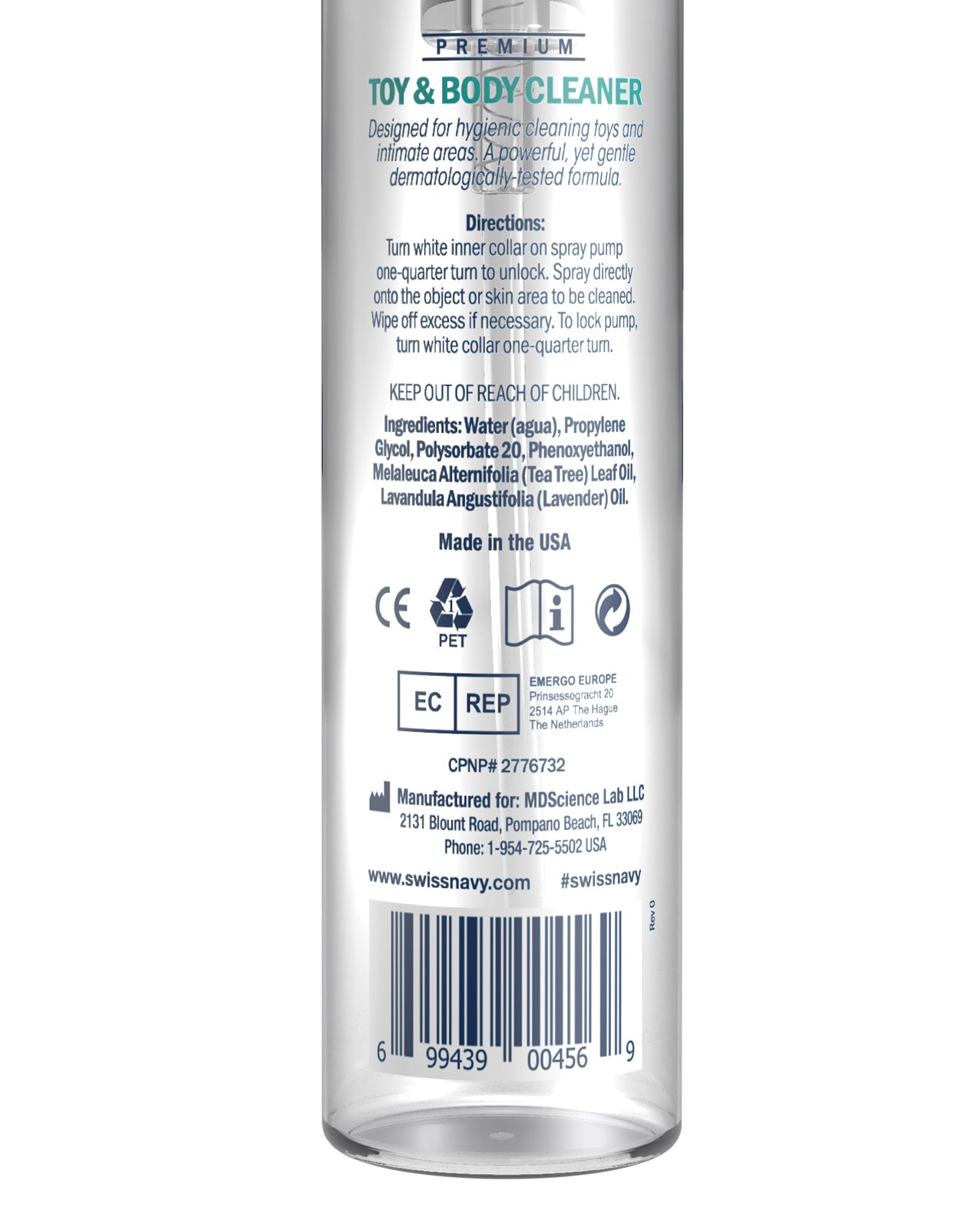 Swiss Navy Swiss Navy Toy &amp; Body Foaming Cleaner - 7 oz