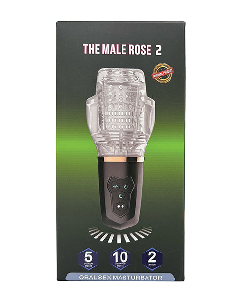 The Male Rose The Male Rose 2 Sucking &amp; Vibrating Blow Job Sucker - Black