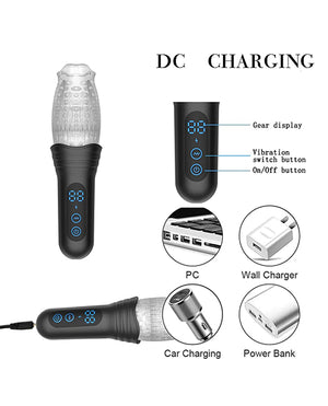 The Male Rose The Male Rose Pro Thrusting Rotating &amp; Vibrating 3D Masturbator - Black - Image 3