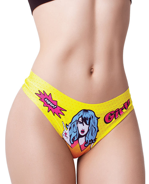Mememe Mememe Comic Fans Printed Thong XL