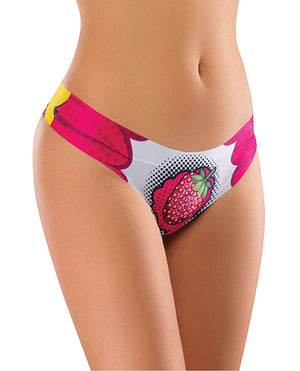Mememe Mememe Intrigue Kissberry Printed Thong LG