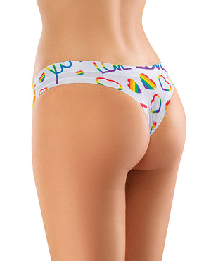 Mememe Mememe Pride Love Is Printed Thong MD - Image 2