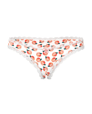 Exposed Sweet Treats Crotchless Boy Short w/Wicked Sensual Care Peach Lube - White QN - Image 4