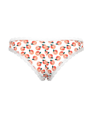 Exposed Sweet Treats Crotchless Boy Short w/Wicked Sensual Care Peach Lube - White QN