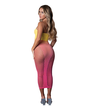 Exposed Seamless Sleeveless Gown - Sunset Ombre O/S - Image 3