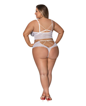 Exposed Modern Romance Bralette &amp; Cheeky Hipster White 2X - Image 3