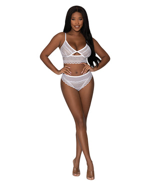 Exposed Modern Romance Bralette &amp; Cheeky Hipster White L/XL - Image 3