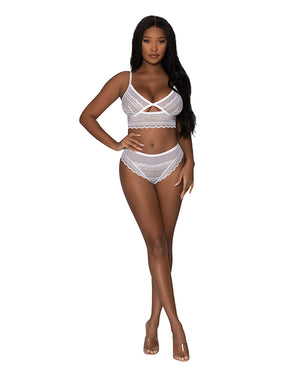 Exposed Modern Romance Bralette &amp; Cheeky Hipster White L/XL - Image 4