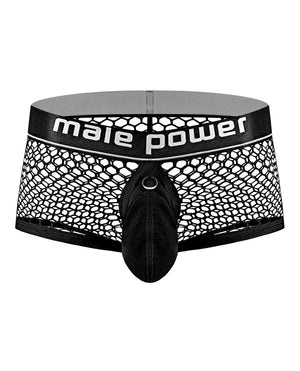 Male Power Cock Pit Fishnet Mini Cock Ring Short Black LG - Image 3