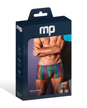 Male Power Pack &amp; Play Pocket Short - Rainbow XL - Image 3