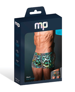 Male Power Go Wild Uplift Mini Short - Animal Multi XL - Image 3