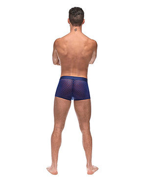 Male Power Diamond Mesh Mini Short Blue MD - Image 3