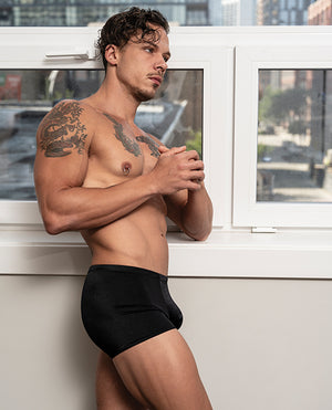 Male Power Male Power Satin Lycra Boxer Black Small - Image 3