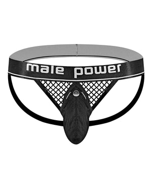 Male Power Cock Pit Fishnet Cock Ring Jock Black L/XL - Image 4