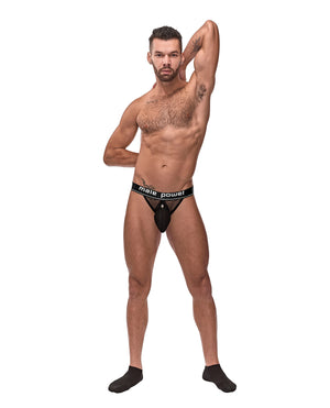 Male Power Cock Pit Fishnet Cock Ring Jock Black S/M - Image 4