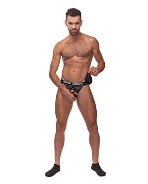 Male Power Cock Pit Fishnet Cock Ring Jock Black S/M - Image 5