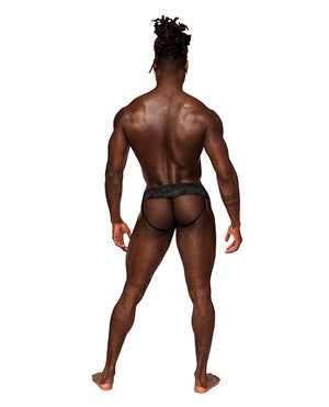 Male Power Sassy Lace Skirt Jock Black L/XL - Image 2