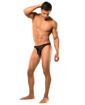 Male Power Male Power Stretch Net Pouch Thong Black S/M - Image 2
