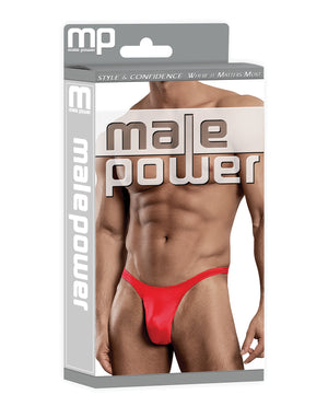 Male Power Satin Bong Thong Red S/M - Image 3