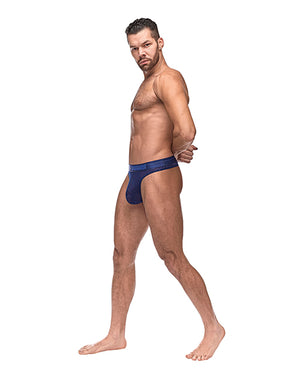 Male Power Diamond Mesh Bong Thong Blue L/XL - Image 2