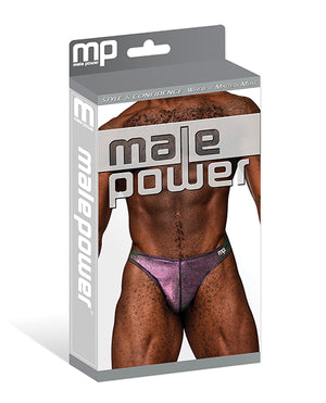 Male Power Hocus Pocus Stretch Poly Spandex Uplift Bong Thong Purple S/M - Image 3