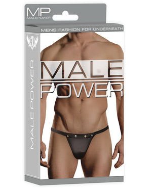 Male Power Male Power Rip off Thong w/Studs Black S/M - Image 3