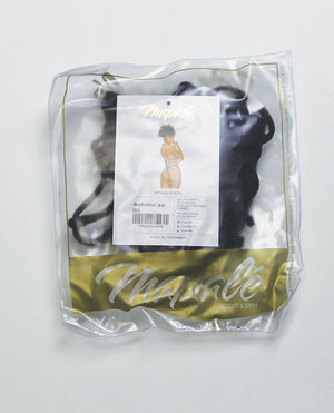 Star Dancer Wet Look Top w/Matte Side Tie Thong 2 pc Set - Black L/XL - Image 3