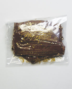 Golden Hour Metallic Sling w/Side Tie Details - Gold/Copper S/M - Image 4