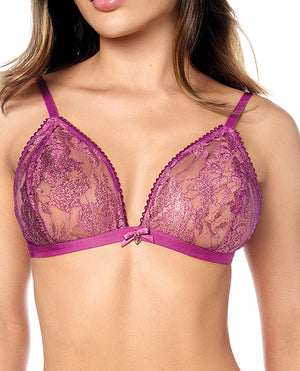 Sheer Lace Triangle Top w/Panty 2 pc Set - Pink L/XL - Image 3