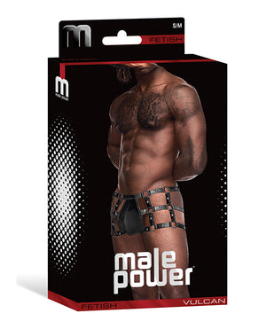 Male Power Fetish Vulcan Nylon Spandex Caged Short Black L/XL - Image 4