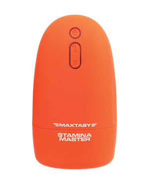 Maxtasy Maxtasy Stamina Master Heat up &amp; Vibrating Stroker - Orange - Image 2