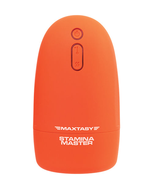 Maxtasy Maxtasy Stamina Master Heat up &amp; Vibrating Stroker - Orange - Image 2