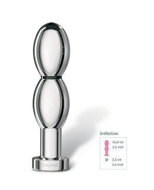 Mystim Mystim O(h!)-thello e-Stim Oval Aluminum Dildo - Image 4