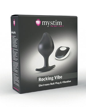 Mystim Mystim Rocking VIbe Silicone Buttplug Small - Black