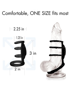 Doctor Love Doctor Love's Zinger Vibrating Cock Cage - Black - Image 2