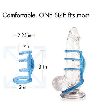 Doctor Love Doctor Love's Zinger Vibrating Cock Cage - Blue - Image 4