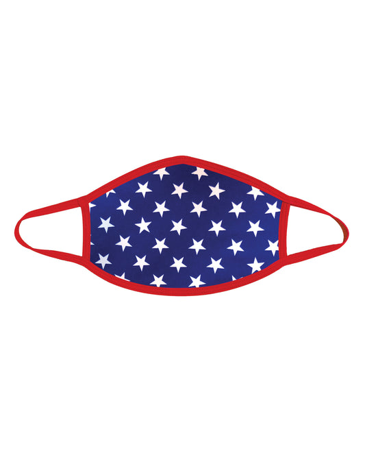Neva Nude Neva Nude Murica USA Blue Star Mask w/100% Cotton Liner Red MD