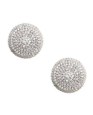 Neva Nude Neva Nude Burlesque Big O Crystal Jewel Reusable Silicone Pasties - Silver O/S