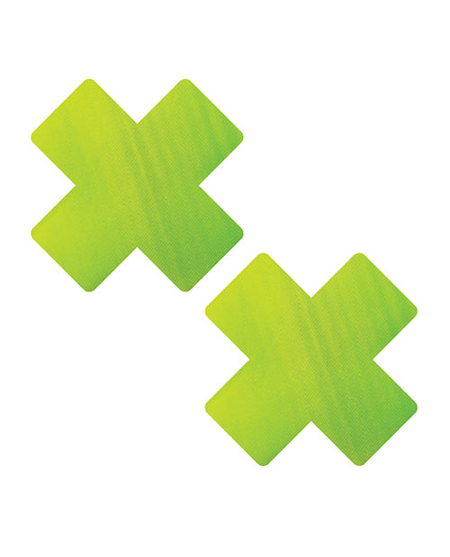 Neva Nude Neva Nude Chameleon Color Changing X Factor Pasties - Green/Yellow