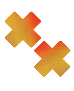 Neva Nude Neva Nude Chameleon Color Changing X Factor Pasties - Orange/Yellow