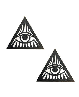 Neva Nude Eye of Providence Pasties - Black/White O/S - Image 2