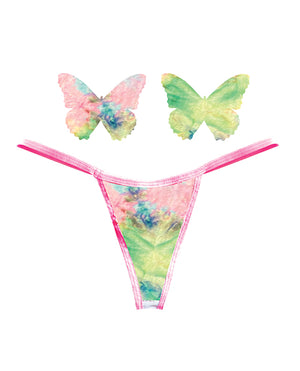 Neva Nude Neva Nude Naughty Knix Rainbow Sherbet Velvet G-String &amp; Pasties - (Color Varies) Multi O/S - Image 3