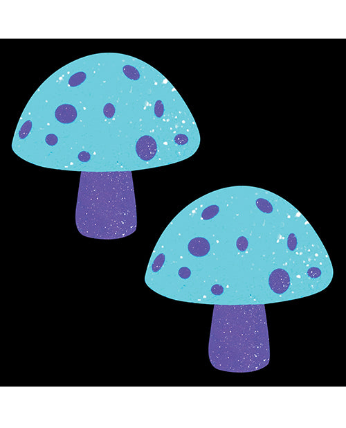 Neva Nude Black Light Glitter Shroom Pasties - Pink/White O/S - Image 2