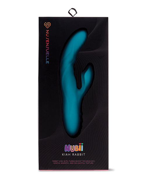 Nu Sensuelle Nu Sensuelle Nubii Kiah Turbo Boost &amp; Heating Dual Stim Rabbit - Blue