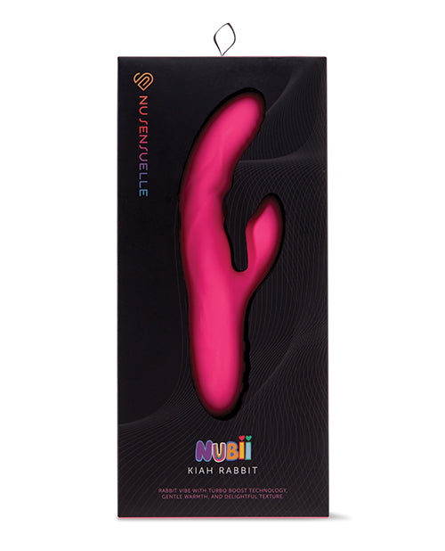 Nu Sensuelle Nu Sensuelle Nubii Kiah Turbo Boost &amp; Heating Dual Stim Rabbit - Pink