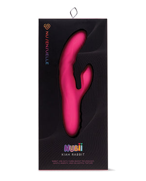 Nu Sensuelle Nu Sensuelle Nubii Kiah Turbo Boost &amp; Heating Dual Stim Rabbit - Pink