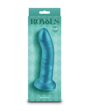 Royals Royals 6" Charlie Curved Dildo - Metallic Teal